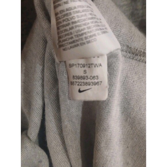 Nike  Athletic Tshirt Mens Size Small Dri Fit Gray With Orange Blue  Swoosh - Picture 5 of 7